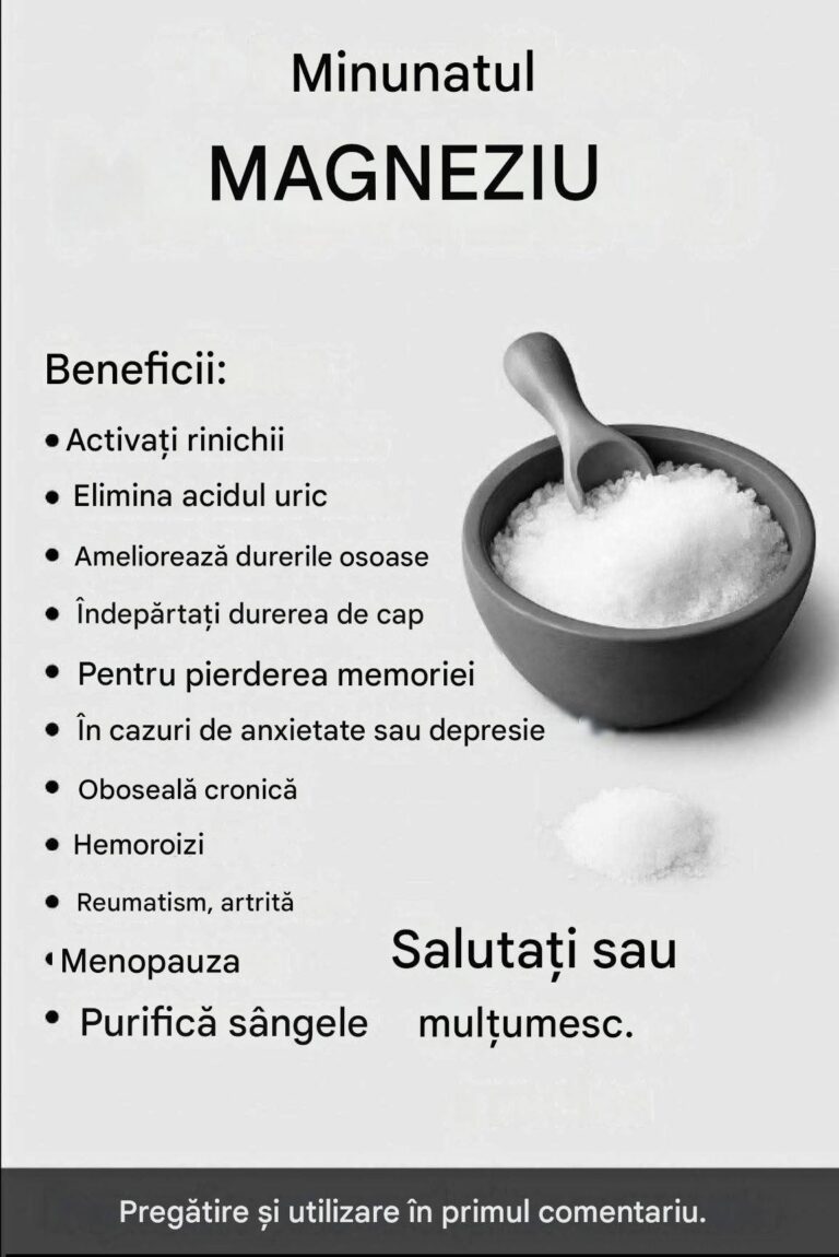 Puterea uimitoare a magneziului și beneficiile sale… Află mai multe