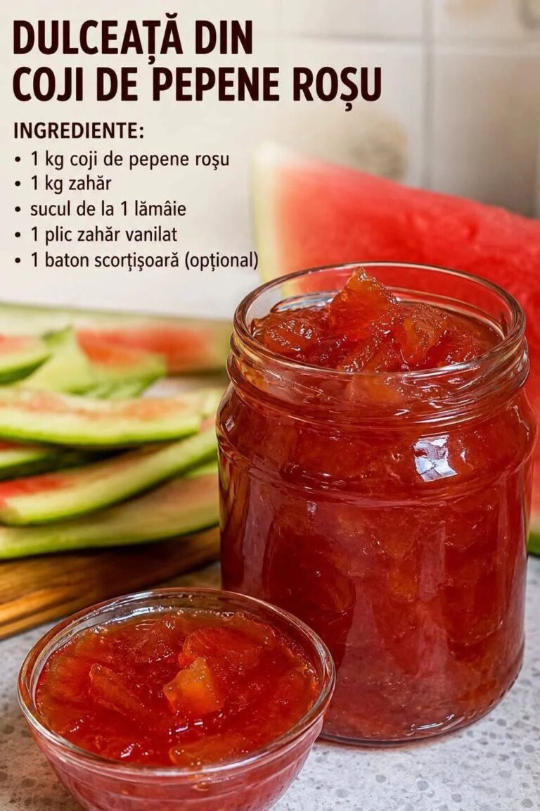 🍉 Dulceață din coji de pepene roșu – aromată, limpede și incredibil de gustoasă! 😍
