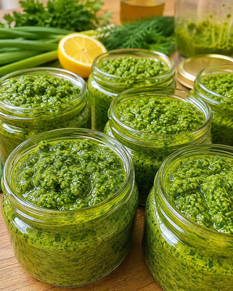 Pastă aromatică de verdețuri cu usturoi pentru iarnă 🌿💚