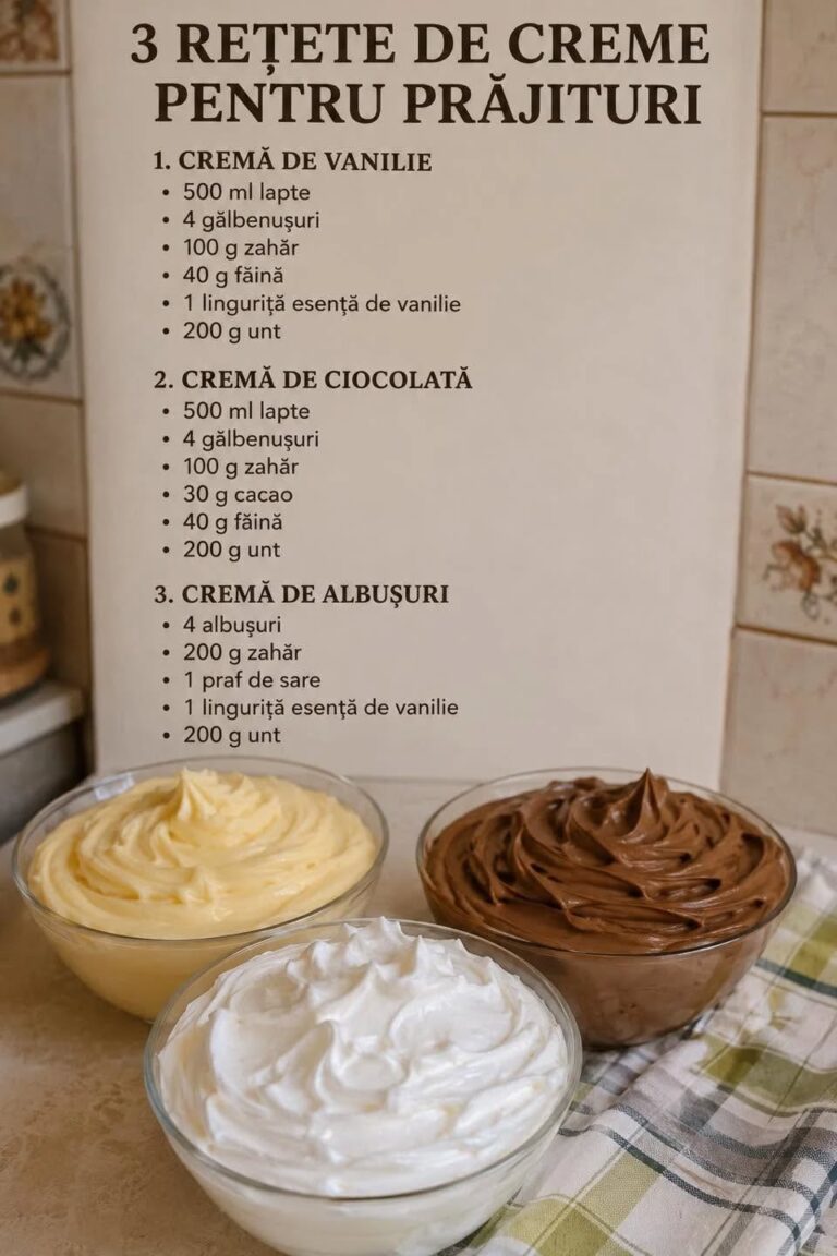 3 Creme Tradiționale pentru Prăjituri – Rețete Simple și Delicioase