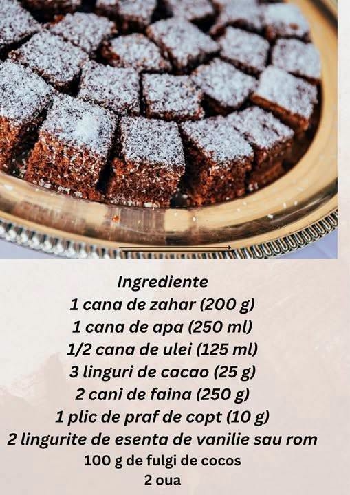 Negresa pufoasa si delicioasa cu cocos. Reteta simpla si economica, foarte simplu de facut
