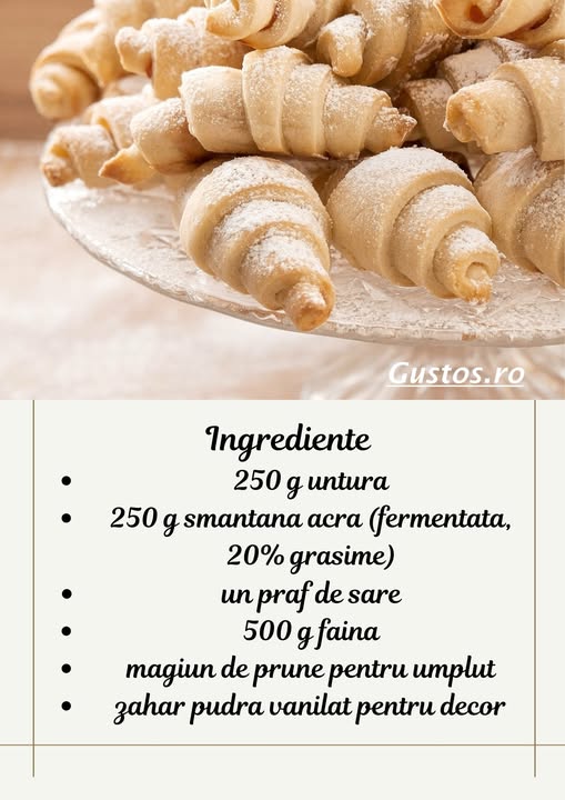 🥐 Cornulețe Fragede cu Untură și Magiun de Prune: Rețeta Tradițională care se Topește în Gură!
