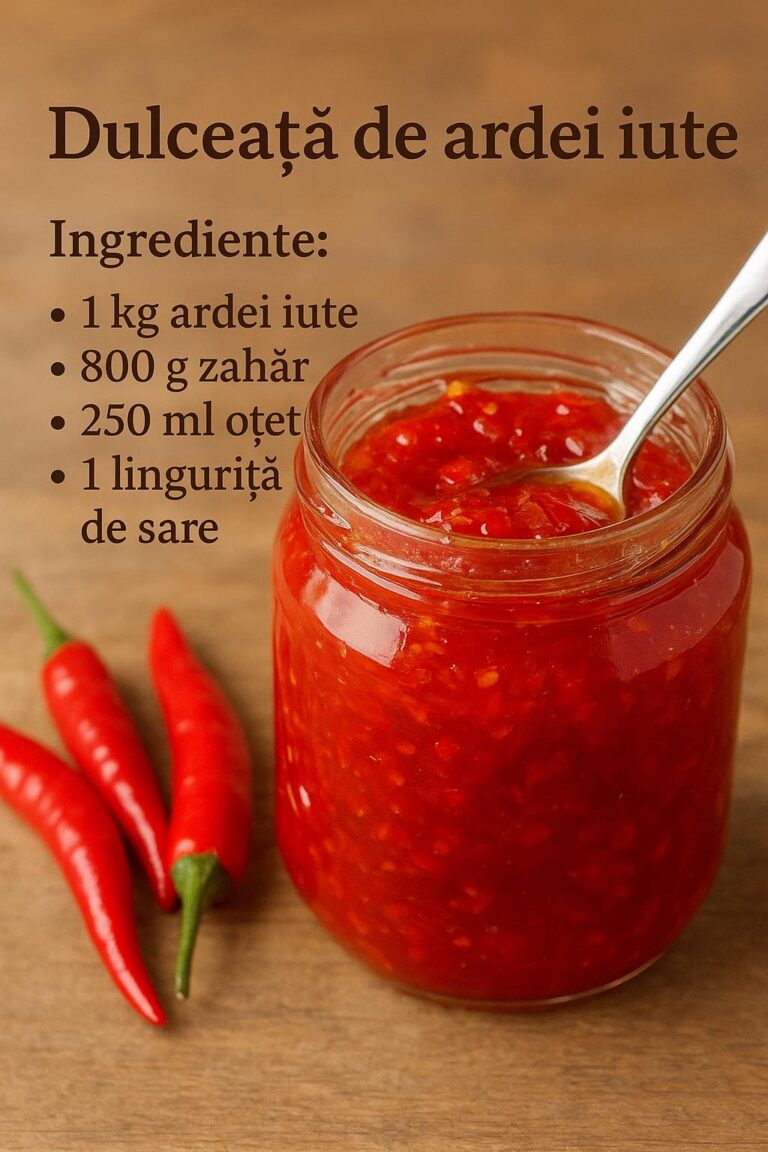 🌶️ Dulceață de Ardei Iute: Rețeta Fină, Picantă și Delicioasă!