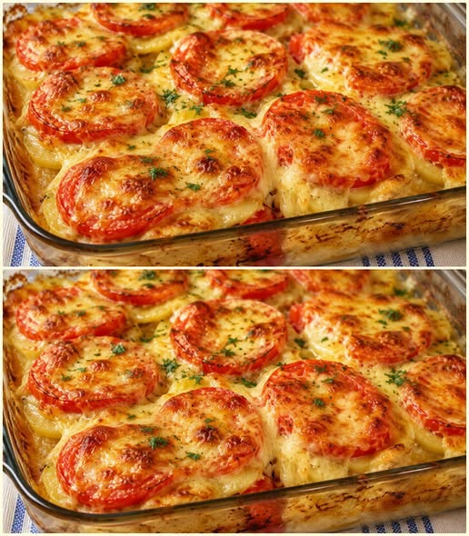 Musaca de vinete, cartofi si carne de curcan