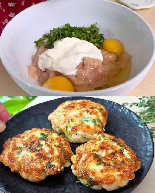 🧆 Chiftele Tocate din Piept de Pui cu Smântână și Verdeață: Rumenite, Suculente și Fragede!