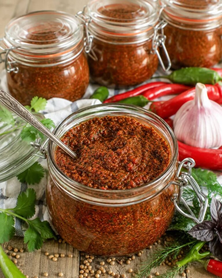Adjika georgiană crudă, fără fierbere și fără sterilizare 🌶️🔥