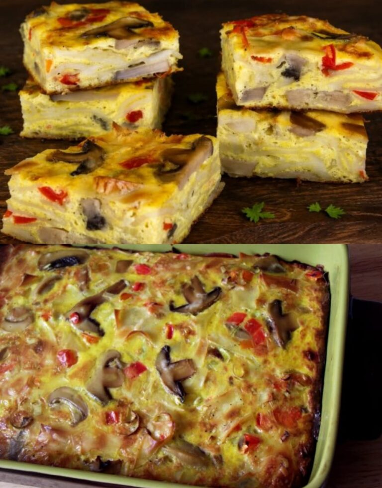 Aperitiv frittata cu paste si legume