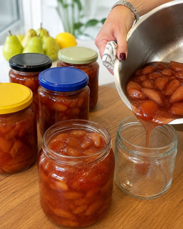 Dulceață de pere cu lămâie și scorțișoară, pentru iarnă 🍐