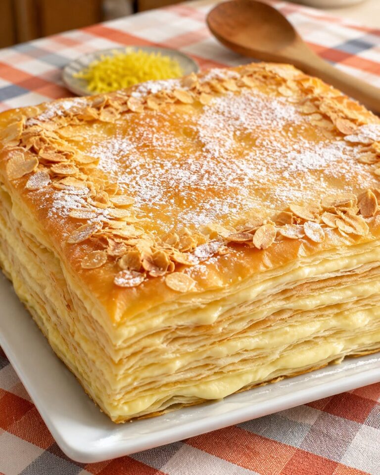 Tort din foi de ecler cu cremă fină de vanilie 🍮 Uite un tort care pare complicat