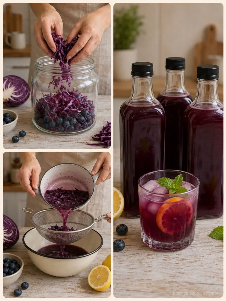 Salată de varză roșie cu afine și dressing de hibiscus