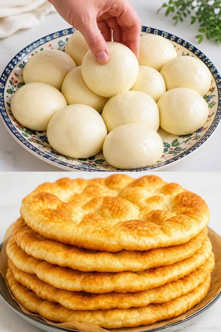 Făină și apă clocotită! Nu apuc să le gătesc suficient de repede, dispar imediat din farfurie. Mai bune decât pizza și plăcintele: rapide, moi și delicioase la tigaie.