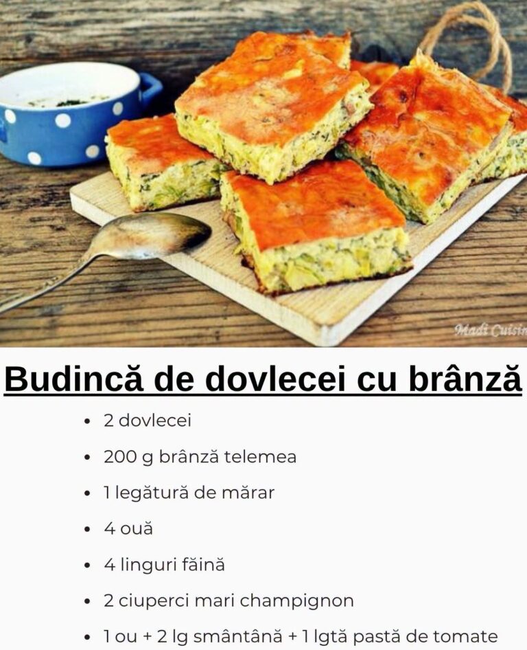 Aperitiv budinca de dovlecei cu branza