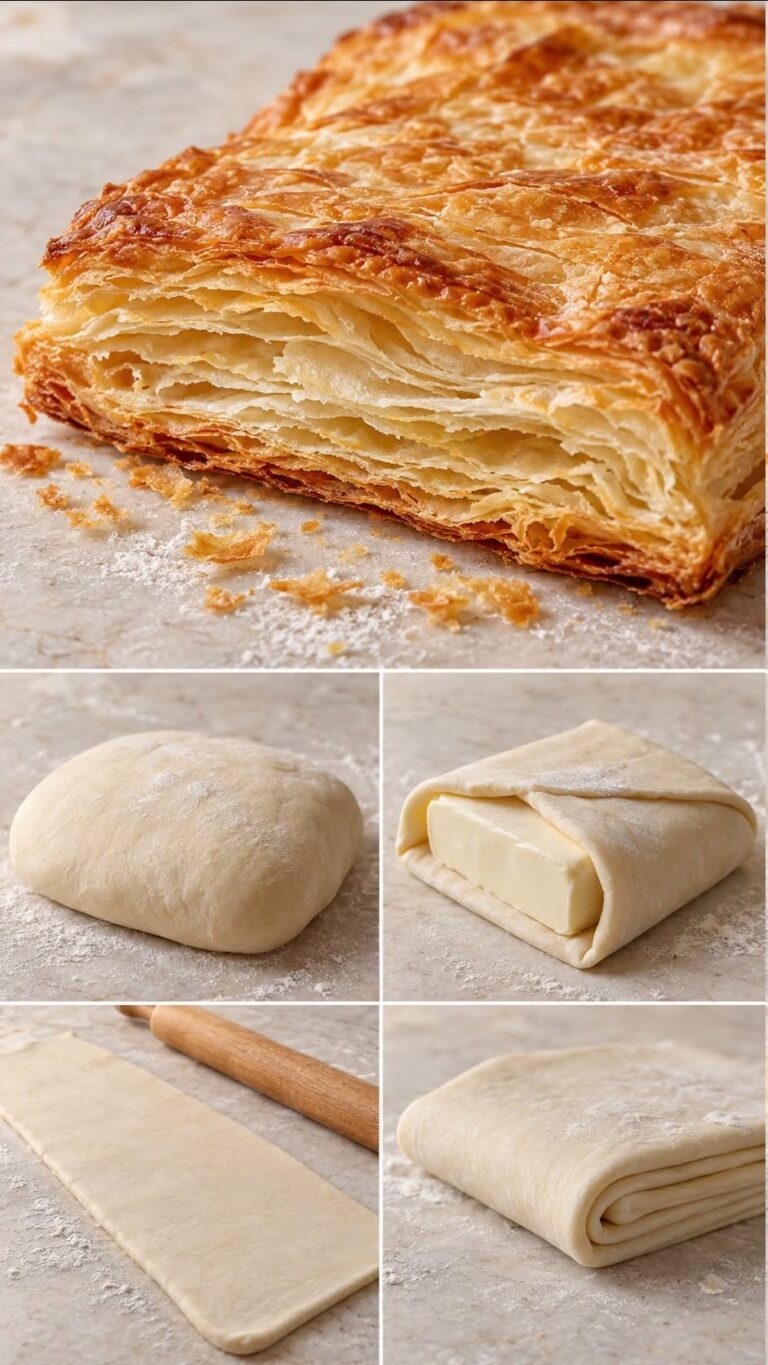 🥐✨ Aluat foietaj de casă – fraged, crocant și delicios! ✨🥐