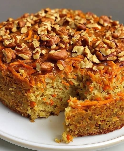 🥕🍎 Prăjitura magică din ovăz, morcovi și mere – un desert delicios, plin de savoare! 😍