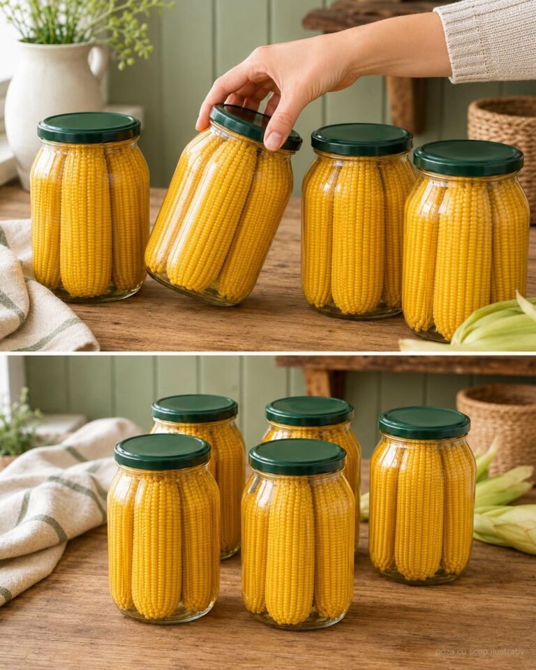 Mâncăm porumb în fiecare iarnă, cu gust aproape ca cel proaspăt cules 🌽 DACĂ DORIȚI SĂ PRIMIȚI MAI MULTE REȚETE DE LA MINE, SCRIEȚI „DA” ÎN COMENTARII! Vă împărtășesc mai jos o rețetă simplă de porumb conservat la borcan 👇