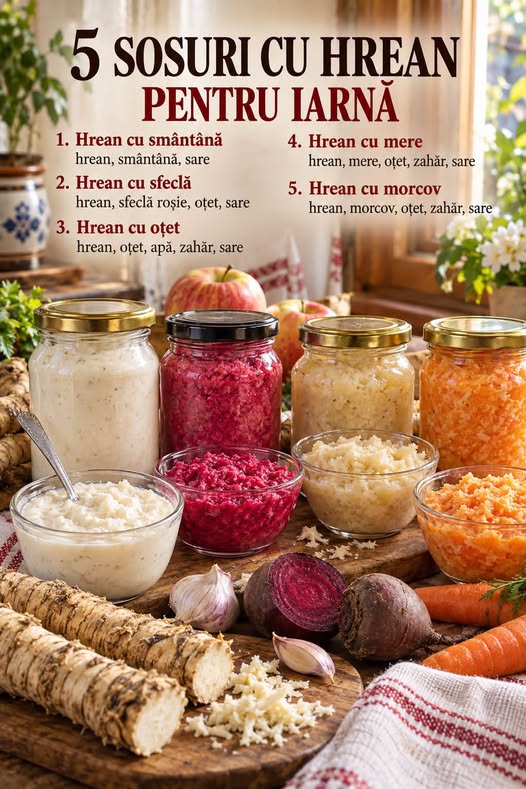 🌶️😍 5 SOSURI CU HREAN PENTRU IARNĂ – aromate, iuți și perfecte lângă friptură! 🫙❤️