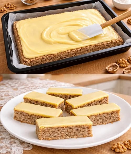 🍰 Prăjitură cu nuci și glazură fină din gălbenușuri! 😍