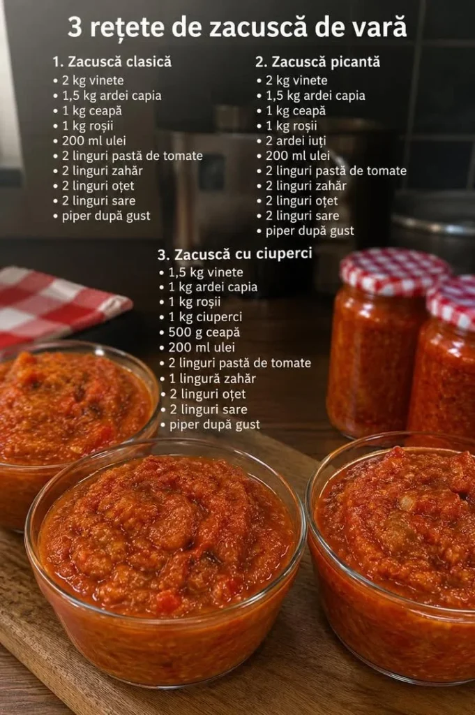 Zacuscă de vară: rețete delicioase și ușor de preparat