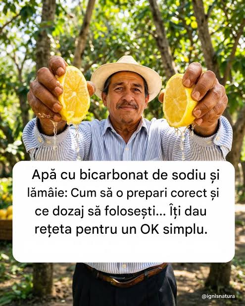 Apă cu bicarbonat de sodiu și lămâie:Cum să o prepari corect și ce doză să folosești…Îți voi da rețeta pentru un OK simplu