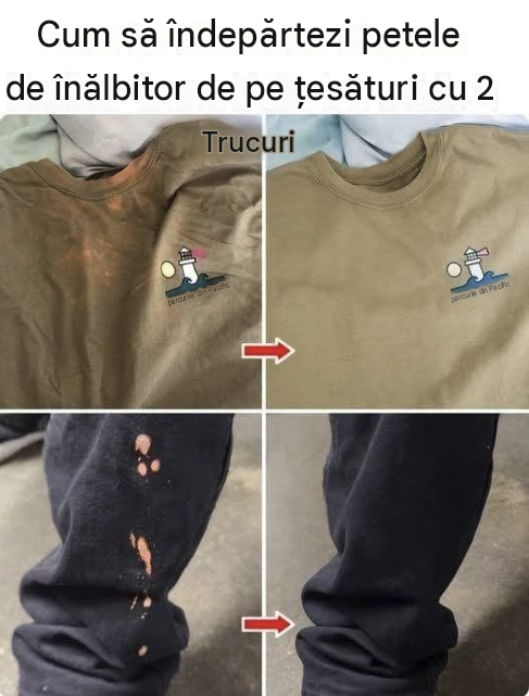 👕 Ai pete de clor pe haine? Încearcă aceste 2 trucuri! ✨